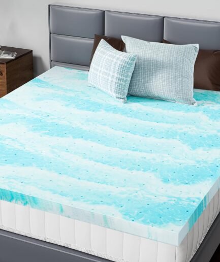 Memory Foam Mattress Topper Full, 3 Inch Thick Gel Infused Bed Toppers for Full Size Bed, Cooling Soft Mattress Pads for Sleeper Sofa, RV, Camper, , Blue