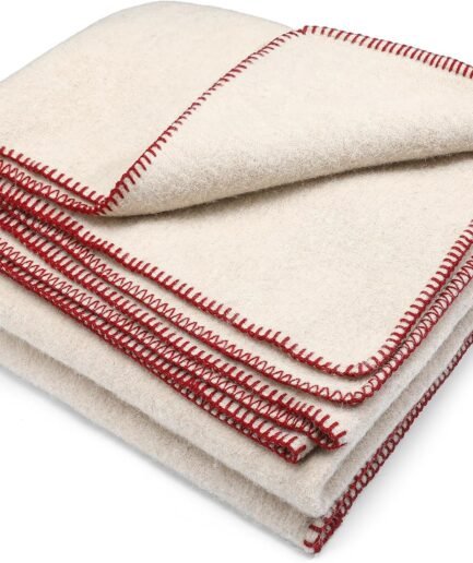 Military Wool Blanket, Warm Thick Washable Military 80% Wool Blanket for Camping, Outdoors, Sporting Events, Survival Kits, Travel, Picnics, 66" x 90"