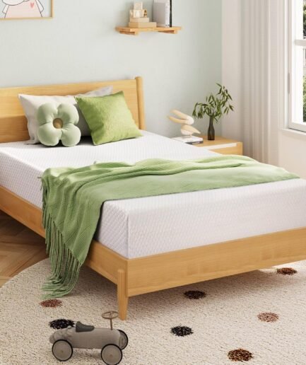 Full Size Memory Foam Mattress, 8 Inch Bed Mattress in A Box with Cooling Green Tea Gel, Pressure Relief with Medium Firm Support, , 75''L x 54''W, ‎37.3 pounds White